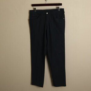 Lululemon Men's deep navy blue flat front chino Golf Pants 32 X 31 EUC